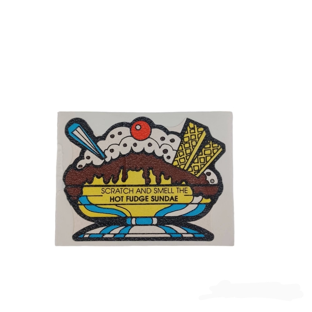 Vintage Mello Smello Hot Fudge Sundae Sticker -80’s -Unused -Single NEW